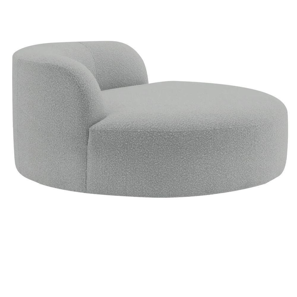 Poltrona Orgânica Chaise Rússia Bouclé - Doce Sonho Móveis Cinza - 6