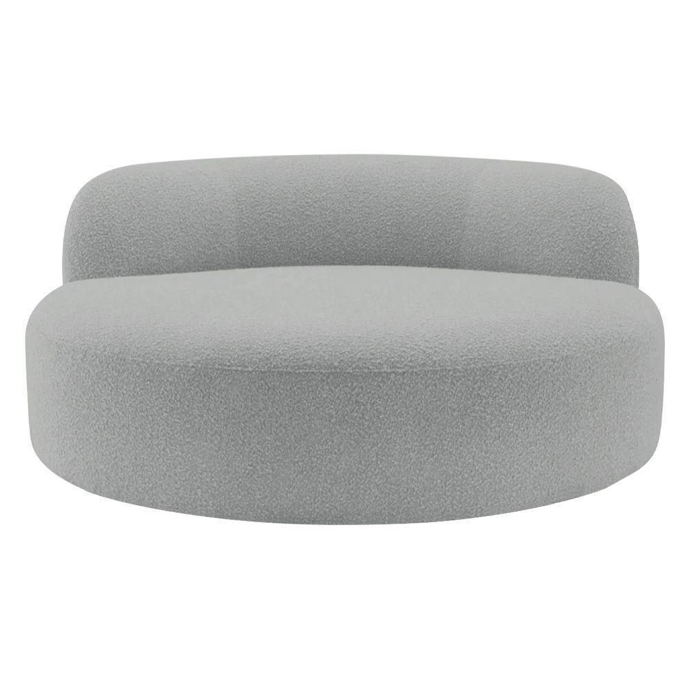 Poltrona Orgânica Chaise Rússia Bouclé - Doce Sonho Móveis Cinza - 7