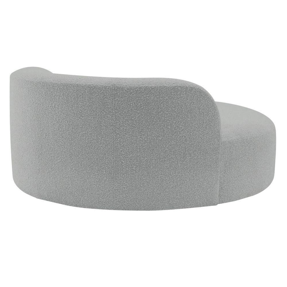 Poltrona Orgânica Chaise Rússia Bouclé - Doce Sonho Móveis Cinza - 8