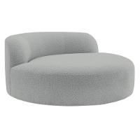 Poltrona Orgânica Chaise Rússia Bouclé - Doce Sonho Móveis Cinza - 1