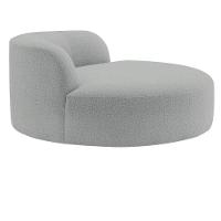 Poltrona Orgânica Chaise Rússia Bouclé - Doce Sonho Móveis Cinza - 6