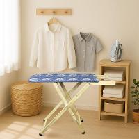 Tábua De Passar Roupa Dobrável De Madeira Layla 2 Níveis Estampada G02 - D'rossi Azul - 1