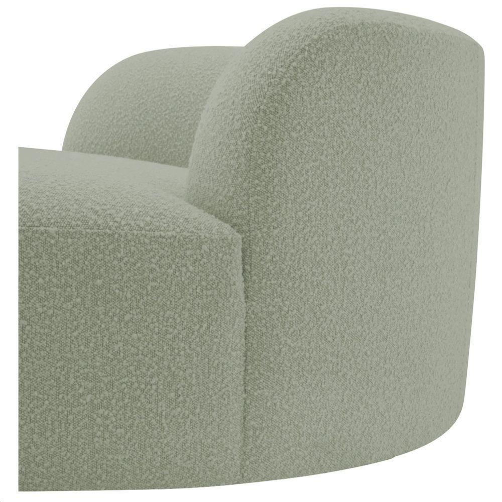 Poltrona Orgânica Chaise Rússia Bouclé - Doce Sonho Móveis Verde Oliva - 3
