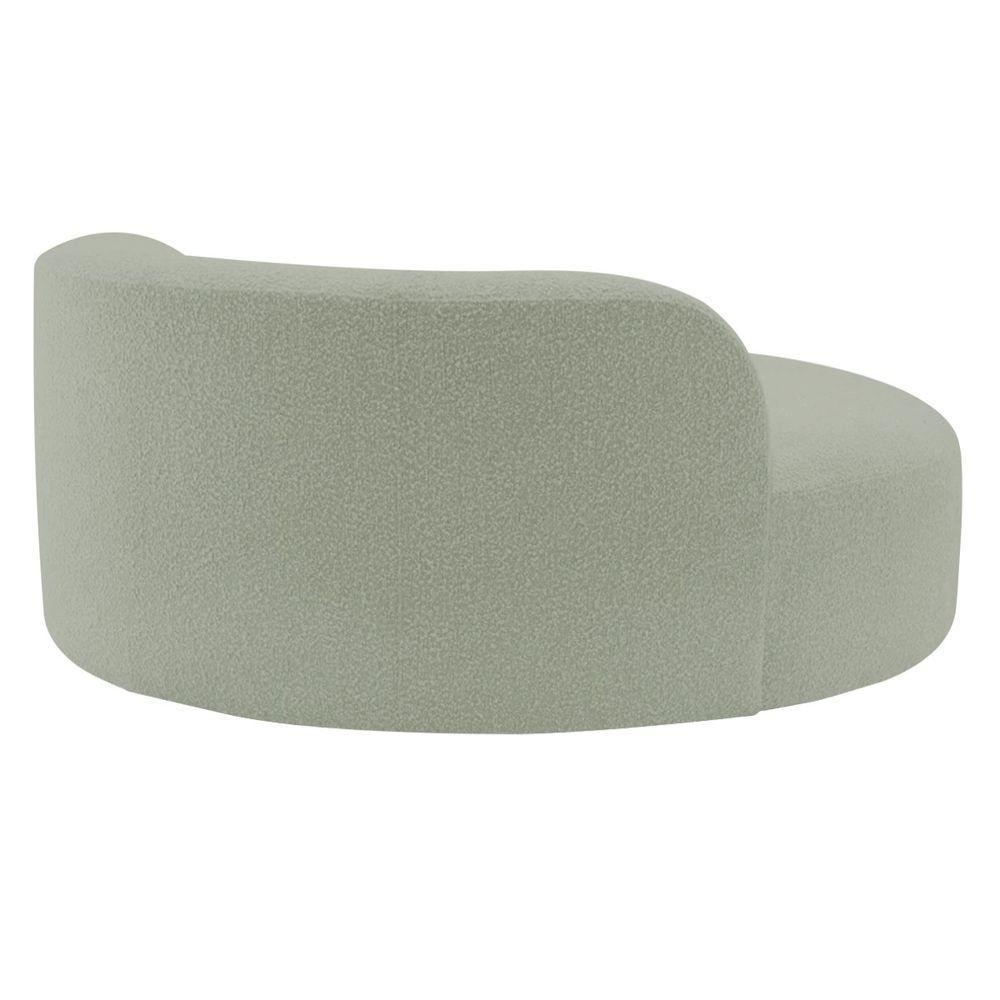 Poltrona Orgânica Chaise Rússia Bouclé - Doce Sonho Móveis Verde Oliva - 9