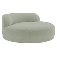 Poltrona Orgânica Chaise Rússia Bouclé - Doce Sonho Móveis Verde Oliva - 1