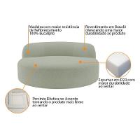 Poltrona Orgânica Chaise Rússia Bouclé - Doce Sonho Móveis Verde Oliva - 6