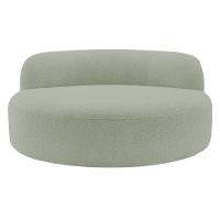 Poltrona Orgânica Chaise Rússia Bouclé - Doce Sonho Móveis Verde Oliva - 10