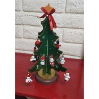 Mini Arvore De Madeira Com Enfeites Natal Natalino - 3