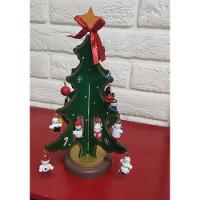 Mini Arvore De Madeira Com Enfeites Natal Natalino