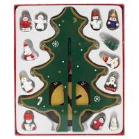 Mini Arvore De Madeira Com Enfeites Natal Natalino - 6