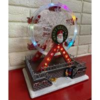 Roda Gigante Natal Natalino Papai Noel Som Movimento Led Cenario Natalino Decoraçao Fim De Ano Festa Comemoraçao - 3