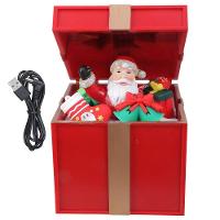 Caixa Presente Natal Natalino Papai Noel Abre E Fecha Musica Led Som Decoraçao Evento Festa Fim De Ano Enfeite Evento - 10