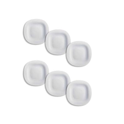 Jogo De Prato Sobremesa 19cm Branco - Arcoroc Carine (6 Peças)