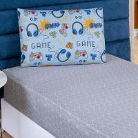 Enxoval Kit Colcha + Jogo De Cama Lençol Bouti Solteiro Infantil Kids 4 Peças 100% Poliéster - Game - 6