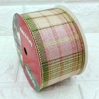 Rolos Fita Aramada Xadrez Decoração Natal 6,3cm 9m Kit 6pçs - 2