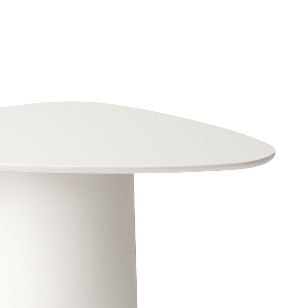 Mesa De Jantar Cone Orgânica Tríon Redonda 130x133 Cm Laca Branca - 2