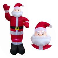 Papai Noel Natalino Inflavel 2 Metros 40 Cm Enfeite Porta Casa Loja Shopping Entrada Comemoraçao Festa Evento Fim De Ano Merry Christimas - 1