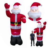 Papai Noel Natalino Inflavel 2 Metros 40 Cm Enfeite Porta Casa Loja Shopping Entrada Comemoraçao Festa Evento Fim De Ano Merry Christimas - 6