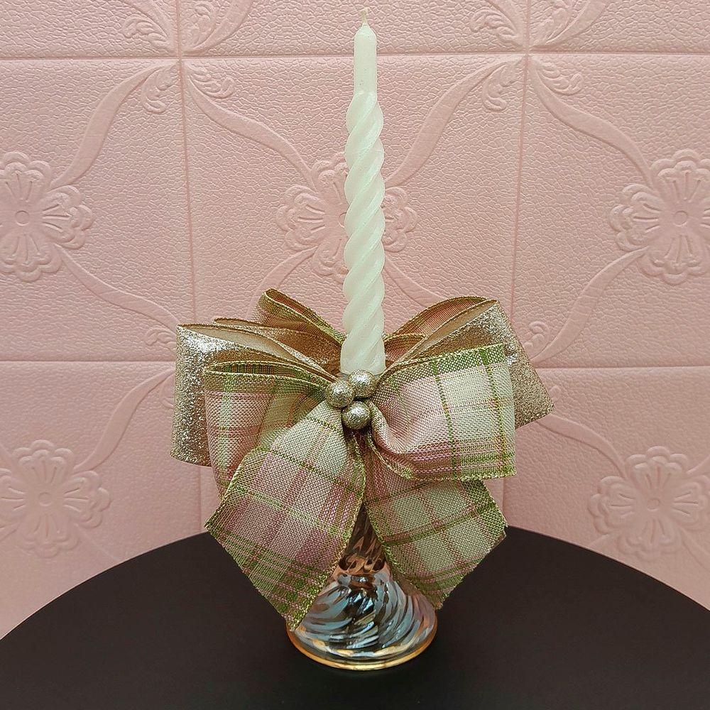 Castiçal Aparador Porta Vela Arranjo Centro Mesa Natal 35cm A - 6