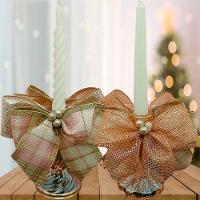 Castiçal Aparador Porta Vela Arranjo Centro Mesa Natal 35cm A - 5