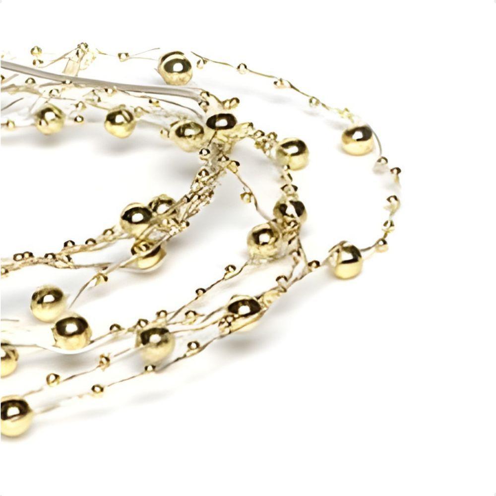 Cordão Luminoso Natalino 1 Metro Led Festa Dourada Taschibra - 3