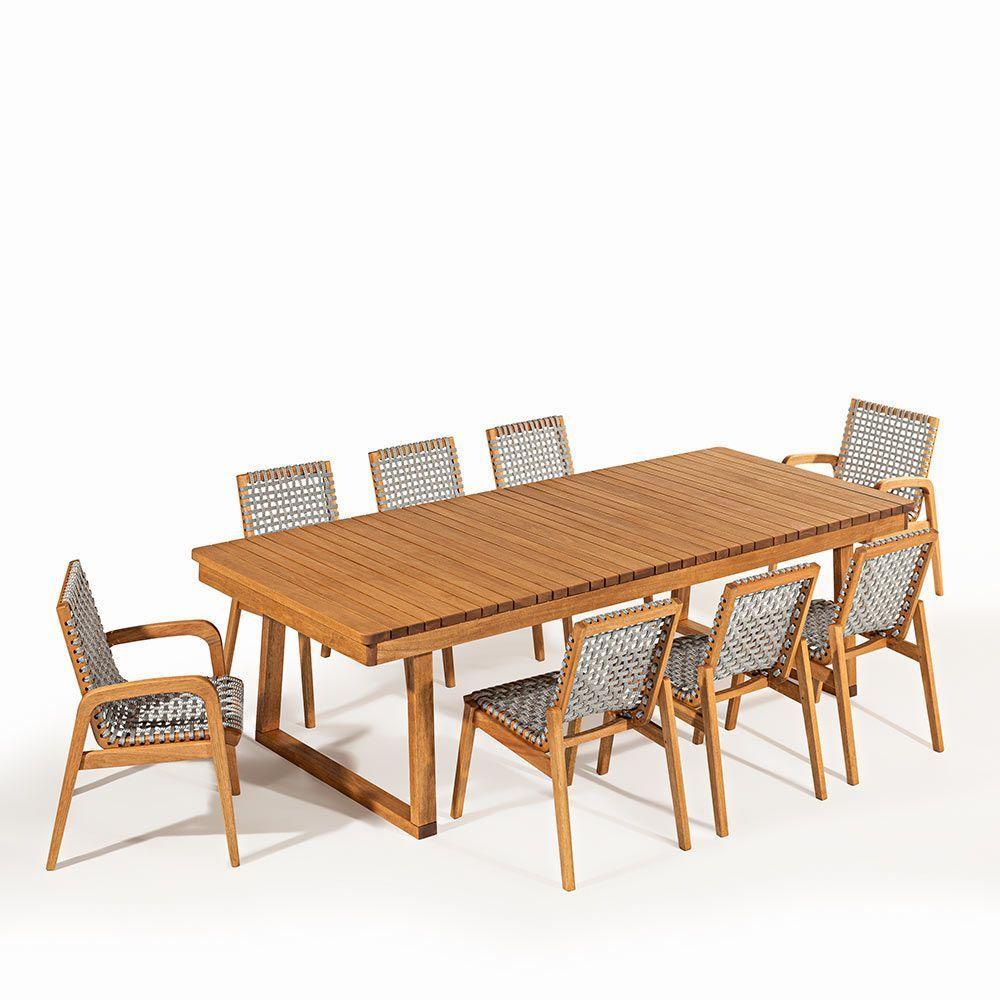 Mesa De Jantar Retangular Itacaré Stain Castanho - 4