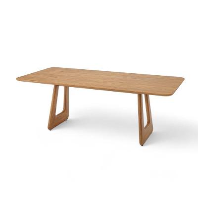 Mesa De Jantar Retangular De Madeira Panamera 210cm X 100cm Champagne