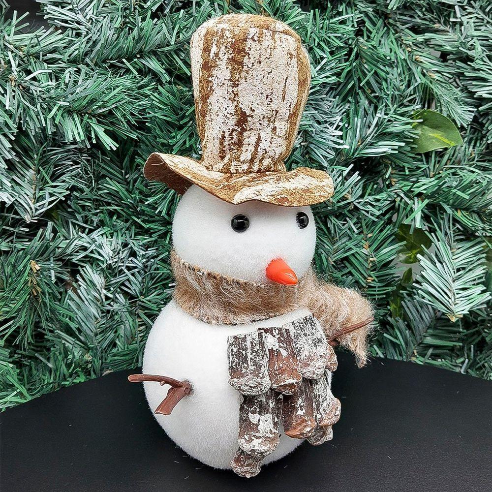 Bonecos De Neve Cartola Enfeite Natalino Em Isopor Kit 3pçs - 3