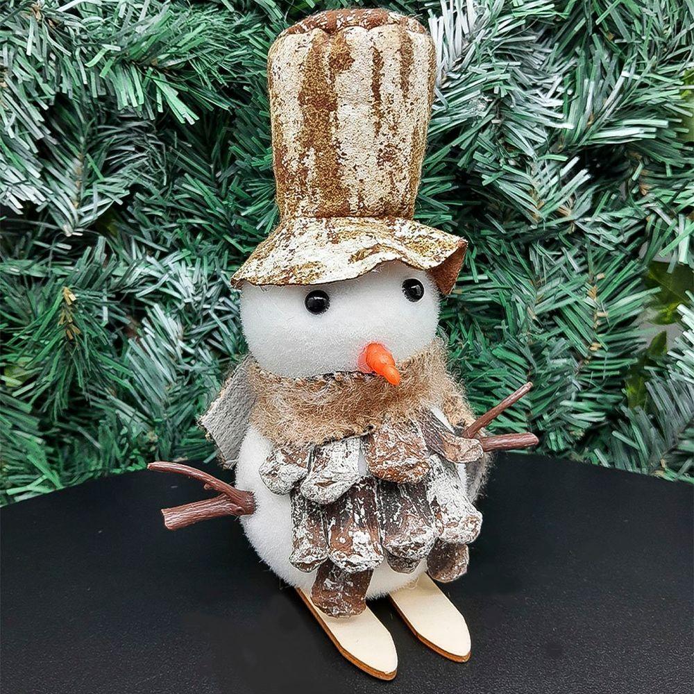 Bonecos De Neve Cartola Enfeite Natalino Em Isopor Kit 3pçs - 4
