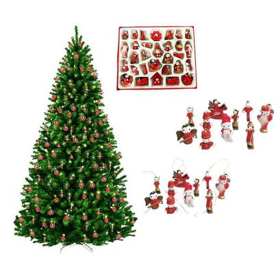 Enfeites De Natal Arvore De Natal Madeira Bonecos 30 Peças Sala Casa Festas Fim De Ano Decoração Natalino Ornamentação