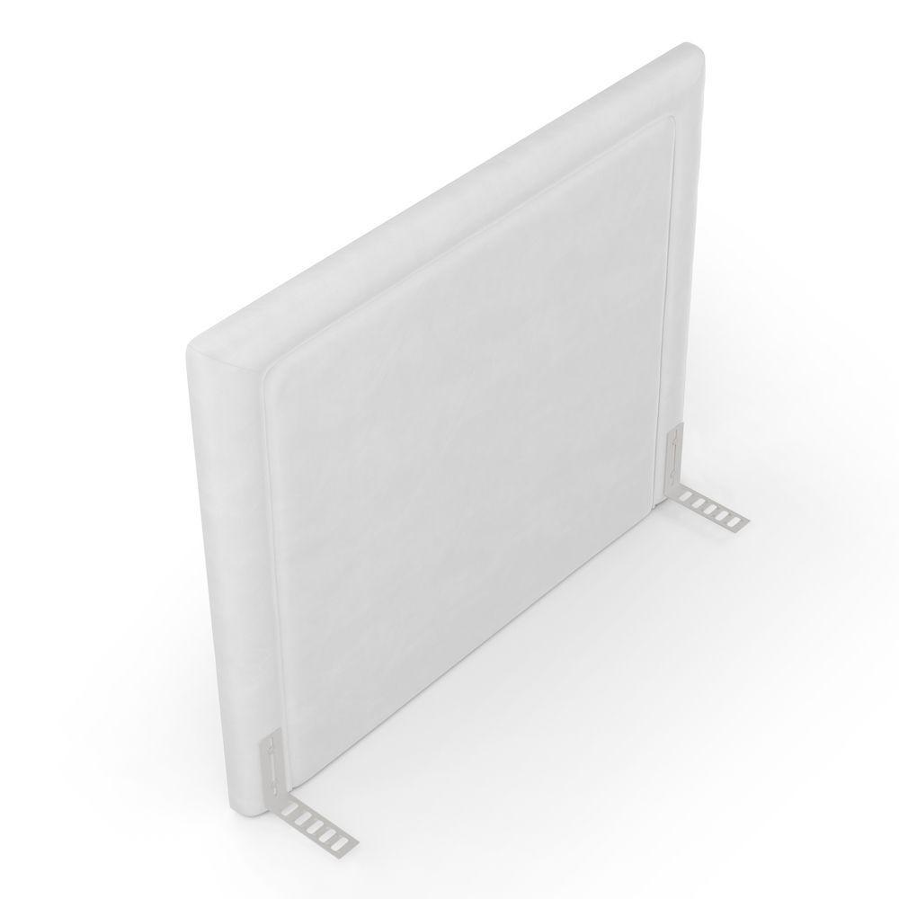 Cabeceira Cama Box King Size Alba 195cm Com Frame Couríssimo Branco - Desk Design - 6