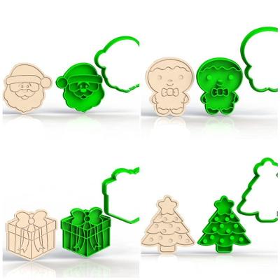 Cortador Kit Natal P Biscoito (corta E Marca) - 4 Modelos - Mod 1 Tamanho 5 Cm