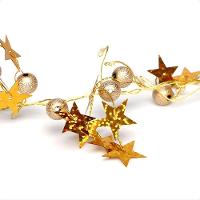 Cordão Luminoso Natalino 1,8 Metros Led Estrelas Douradas Taschibra - 3