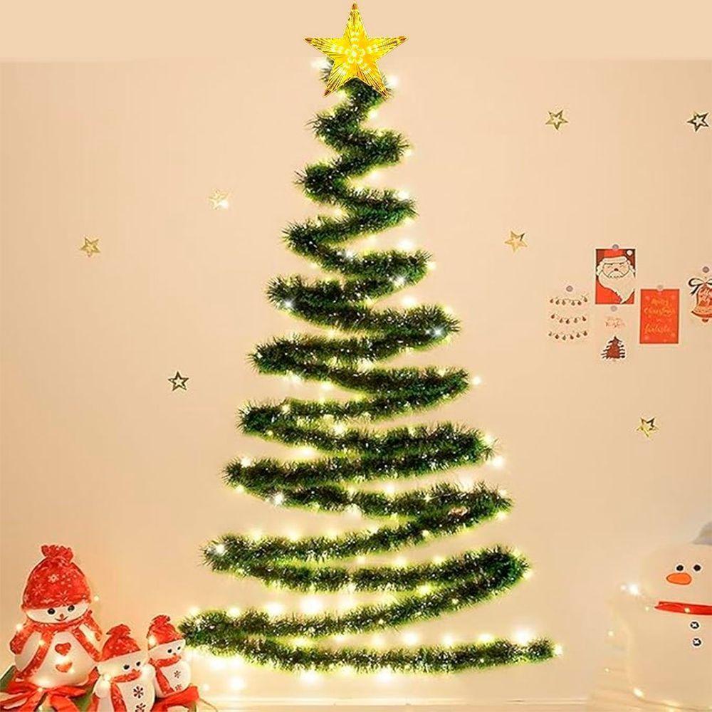 Árvore Natal De Parede 100 Lâmpadas Leds Enfeite De 9m 220v - 2