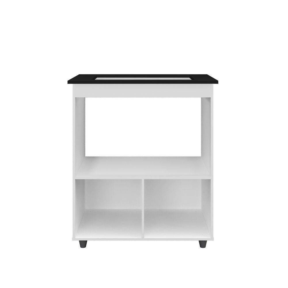 Balcão Para Cooktop 2 Portas Armário De Cozinha Elisa - Ssx Multicoisas Branco Tampo 5 Bocas - 3