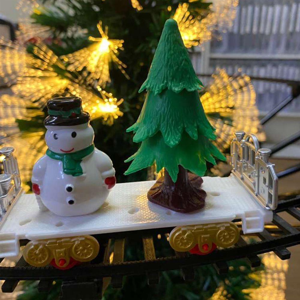 Trenzinho Giratorio Natal Arvore Natalina Musica Led Som Vitrine Cenario Loja Casa Hall Entrada Locomotiva Maria Fumaça - 3