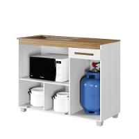 Balcão Para Cooktop 4 Bocas Cronos Arte Móveis Branco - 1