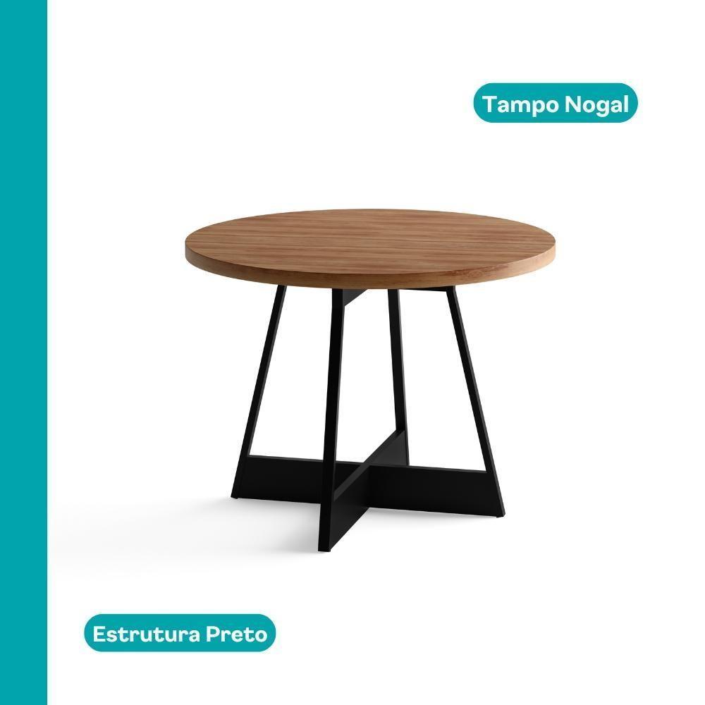 Conjunto Sala De Jantar 4 Cadeiras Nairobi Carraro Nogal - 3