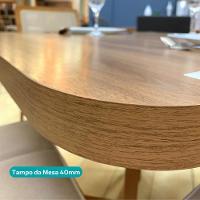 Conjunto Sala De Jantar 4 Cadeiras Nairobi Carraro Nogal - 5