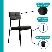 Conjunto Sala De Jantar 4 Cadeiras Nairobi Carraro Nogal - 7