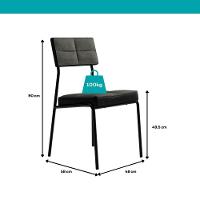 Conjunto Sala De Jantar 4 Cadeiras Nairobi Carraro Nogal - 8