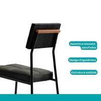 Conjunto Sala De Jantar 4 Cadeiras Nairobi Carraro Nogal - 9