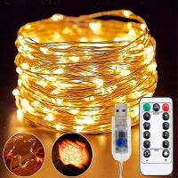 Fio De Fada Natal Musical 100 Lâmpadas Leds Amarelo Usb 10m - 3