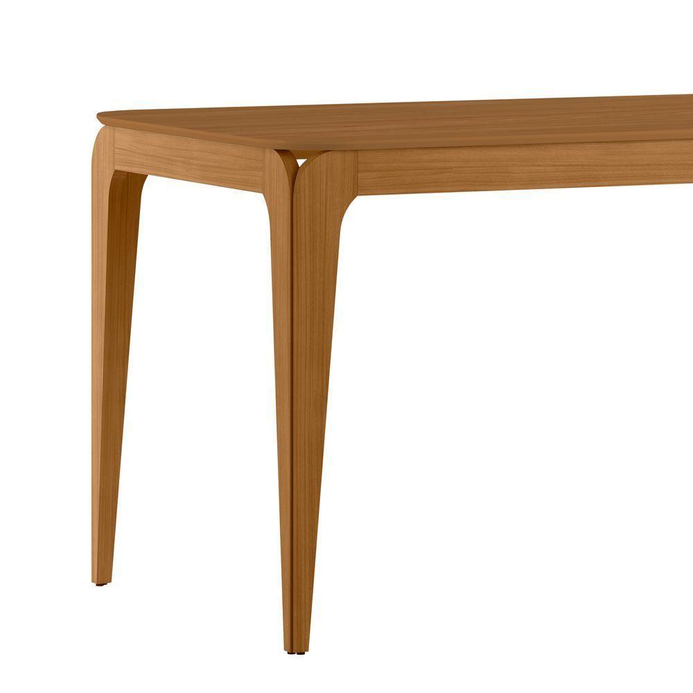 Mesa De Jantar Para 6 Lugares 1,60m Tampo Em Mdf Aurea Ypê - New Ceval - 2