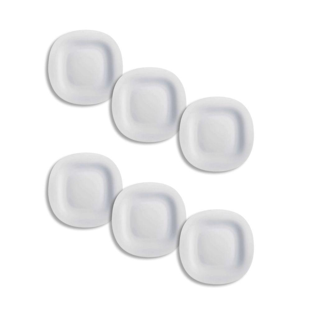 Jogo De Prato Raso 27cm Branco - Arcoroc Carine (6 Peças) - 1