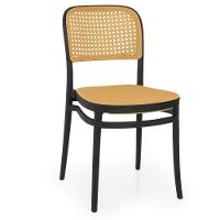 Conjunto Mesa De Jantar Redonda Venezia 70x70cm Preta Com 2 Cadeiras Roma - Preto