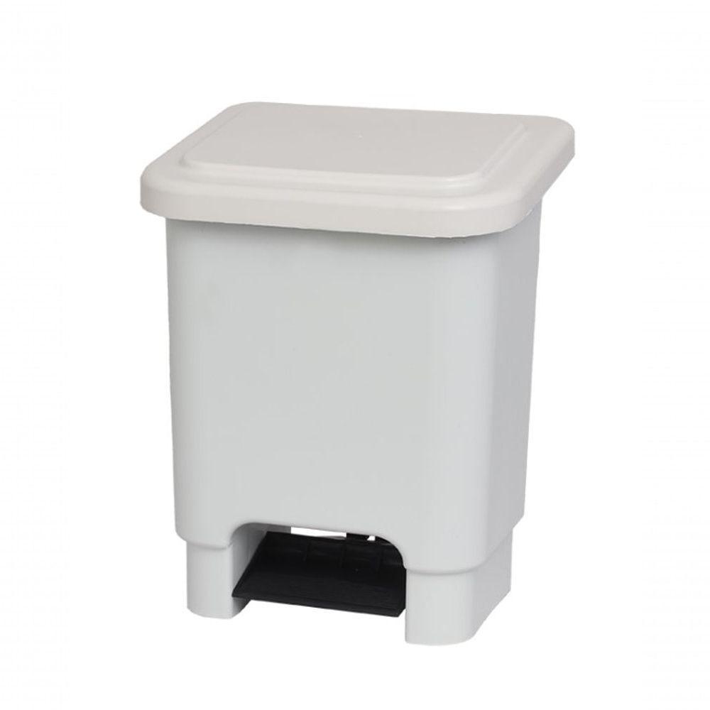 Lixeira 15l Retangular C/pedal Branco Lar Plasticos 13199 - 2