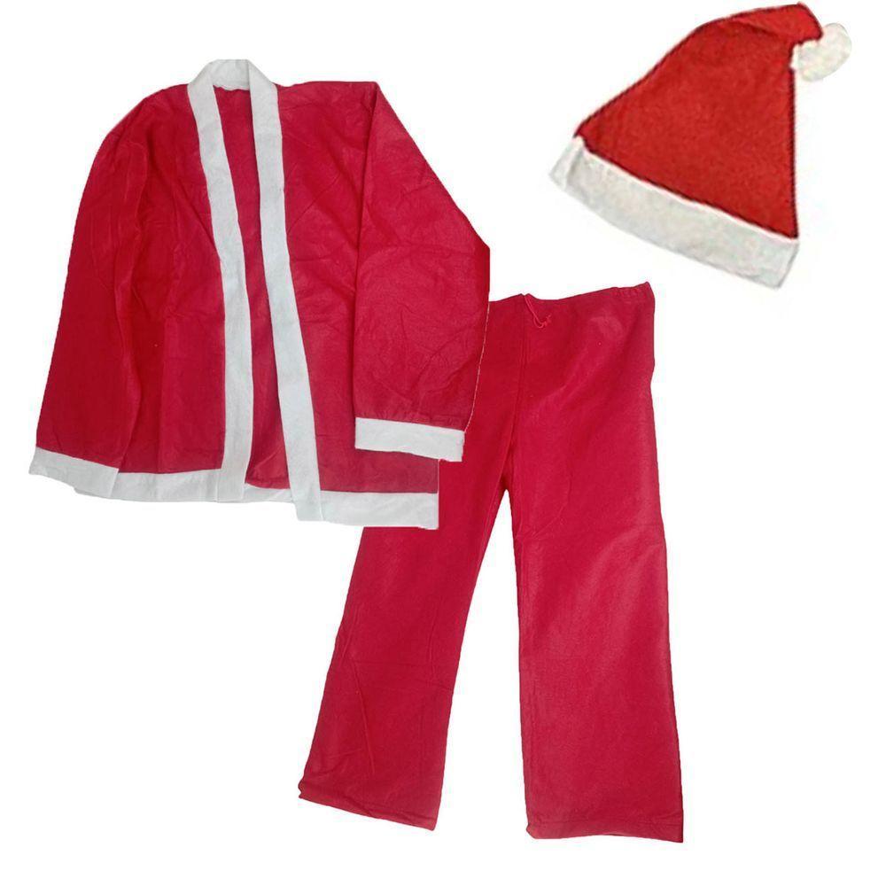 Roupa Papai Noel Infantil Criança Natal Fantasia Completa Natalina Festa Evento Comemoraçao Confraternizaçao Fim De Ano - 4