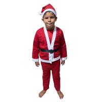 Roupa Papai Noel Infantil Criança Natal Fantasia Completa Natalina Festa Evento Comemoraçao Confraternizaçao Fim De Ano - 1