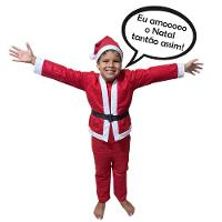 Roupa Papai Noel Infantil Criança Natal Fantasia Completa Natalina Festa Evento Comemoraçao Confraternizaçao Fim De Ano - 3